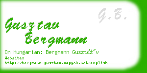 gusztav bergmann business card